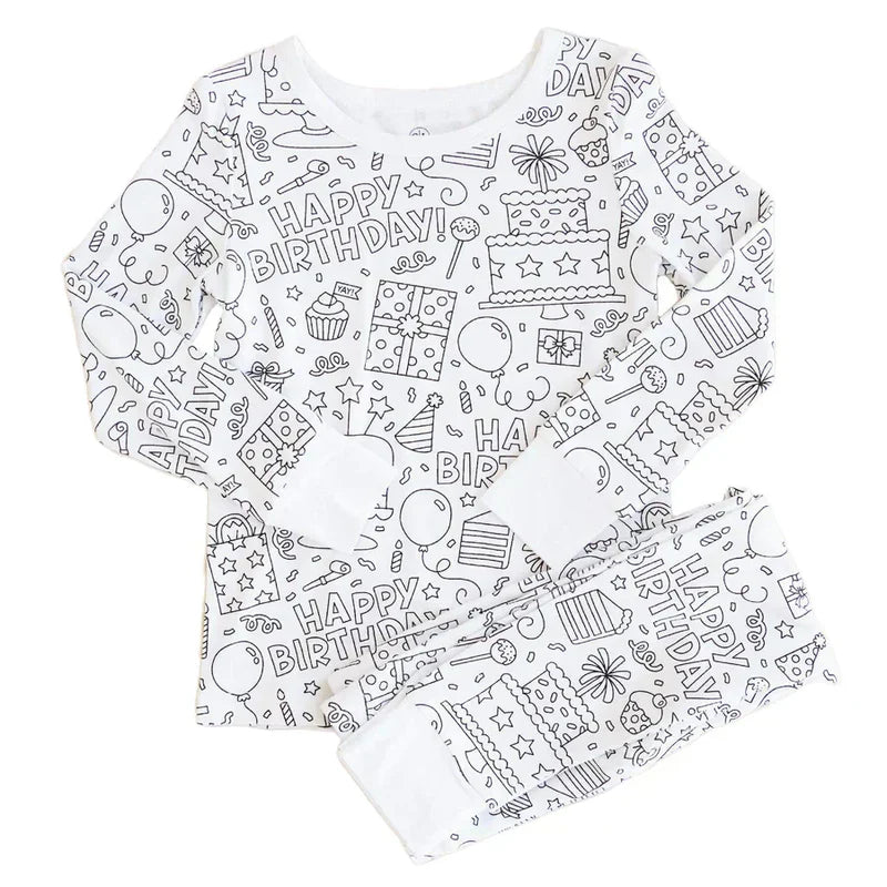 Kreativer Kinder Pyjama zum selber ausmalen