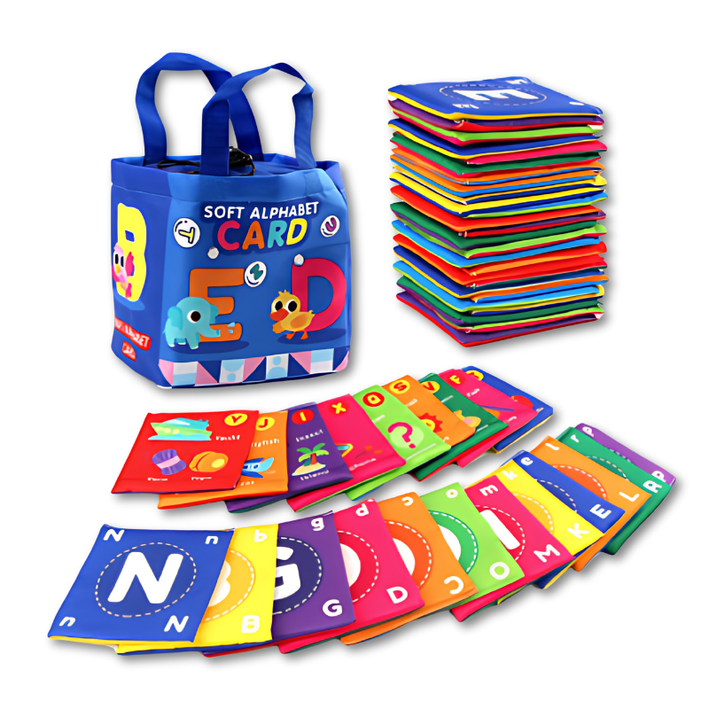 Bunte Buchstaben-Karten für Kleinkinder