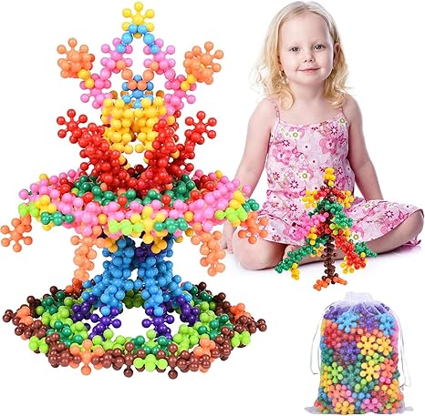 Kreative Montessori Schneeflocken Bausteine