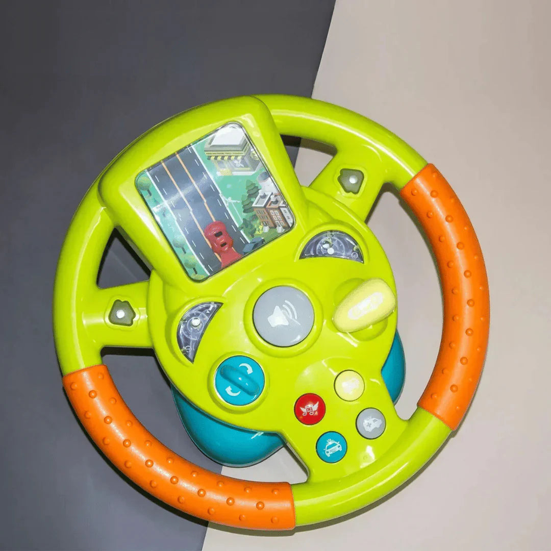 Mini-Lenkrad mit Bildschirm – Spielzeug Lenkrad für Kinder mit Interaktivem Fahrspaß