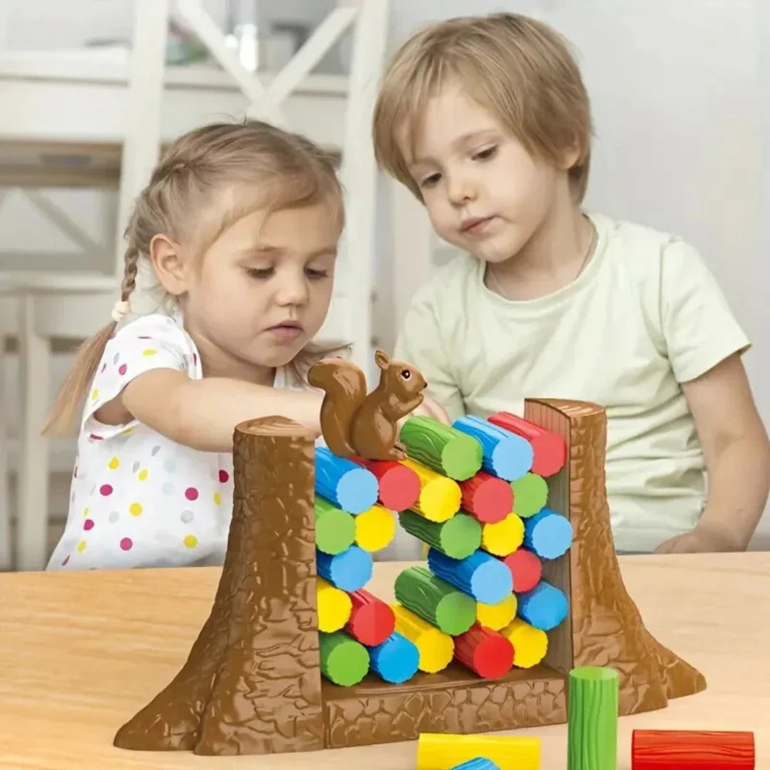 Lassen Sie das Eichhörnchen nicht umkippen – Spannendes Balance Brettspiel für Kinder