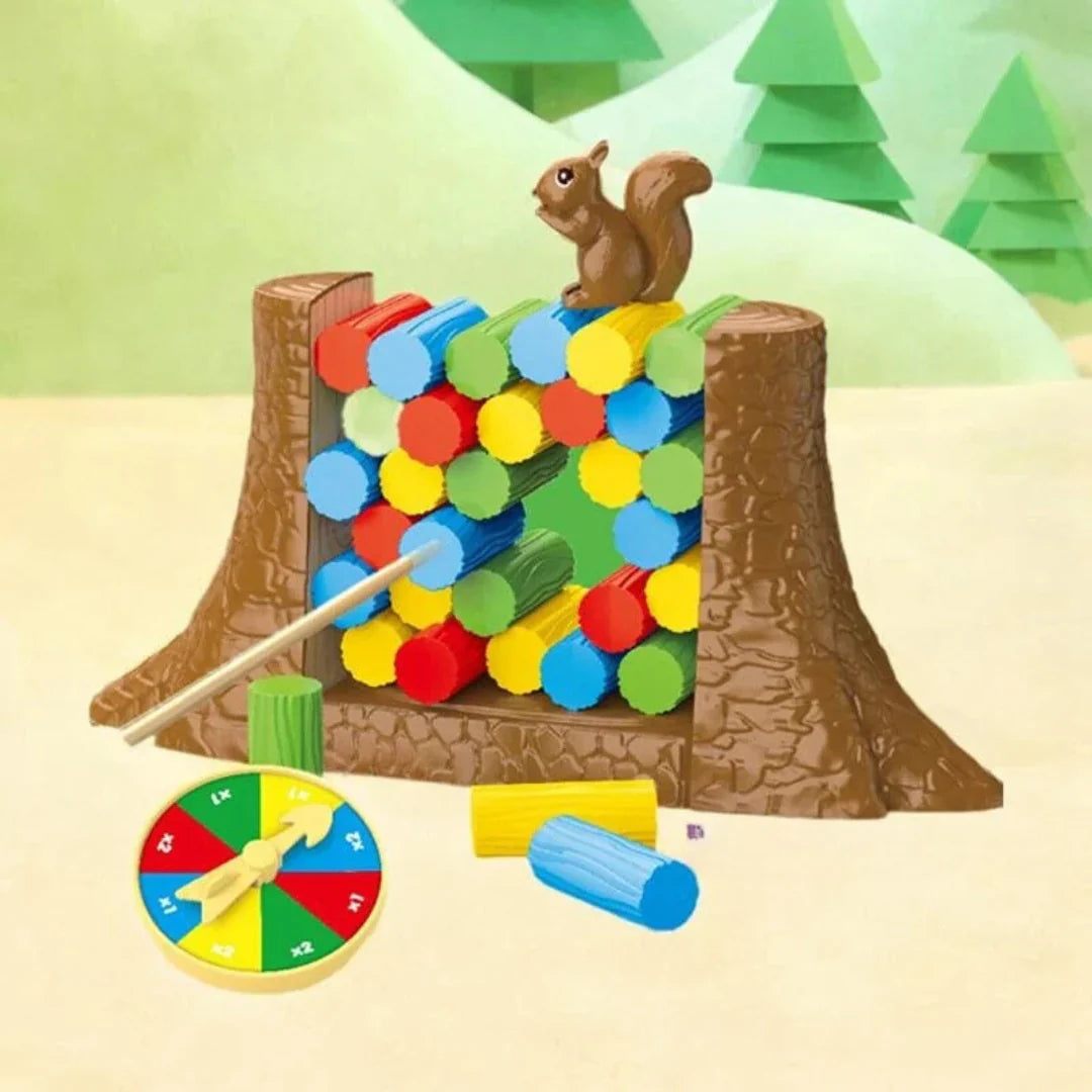 Lassen Sie das Eichhörnchen nicht umkippen – Spannendes Balance Brettspiel für Kinder