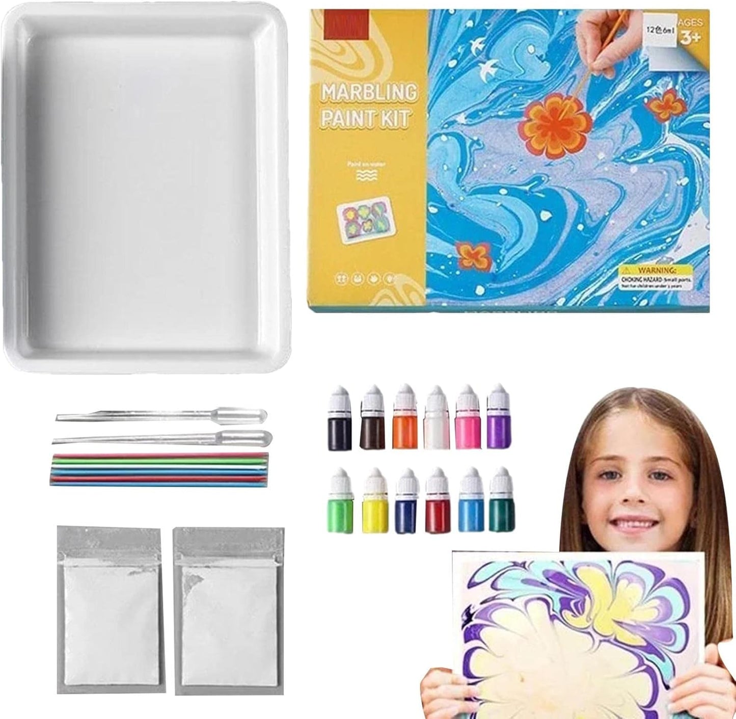 Farbenfrohe Wasserfarben-Kunstwerke - Malset