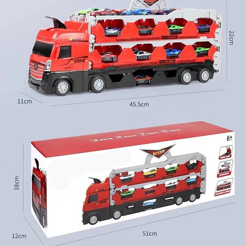 2in1 Ausklapbare Lastwagen Rennstrecke