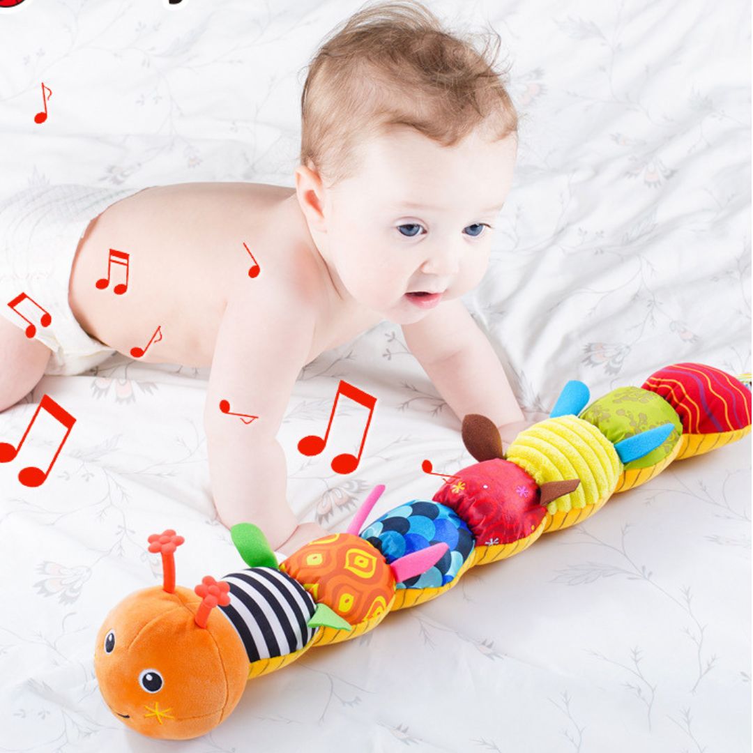 Sensorische Plüsch Rassel Und Musik Raupe