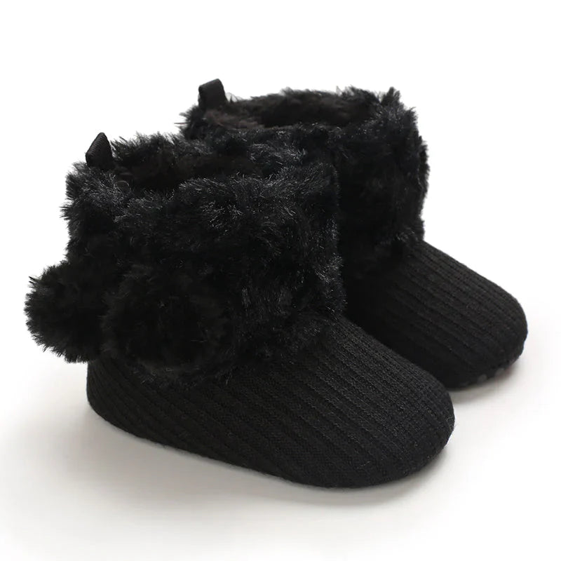 Warme Baby-Winterstiefel – Weiche, gefütterte Hausschuhe mit rutschfester Sohle