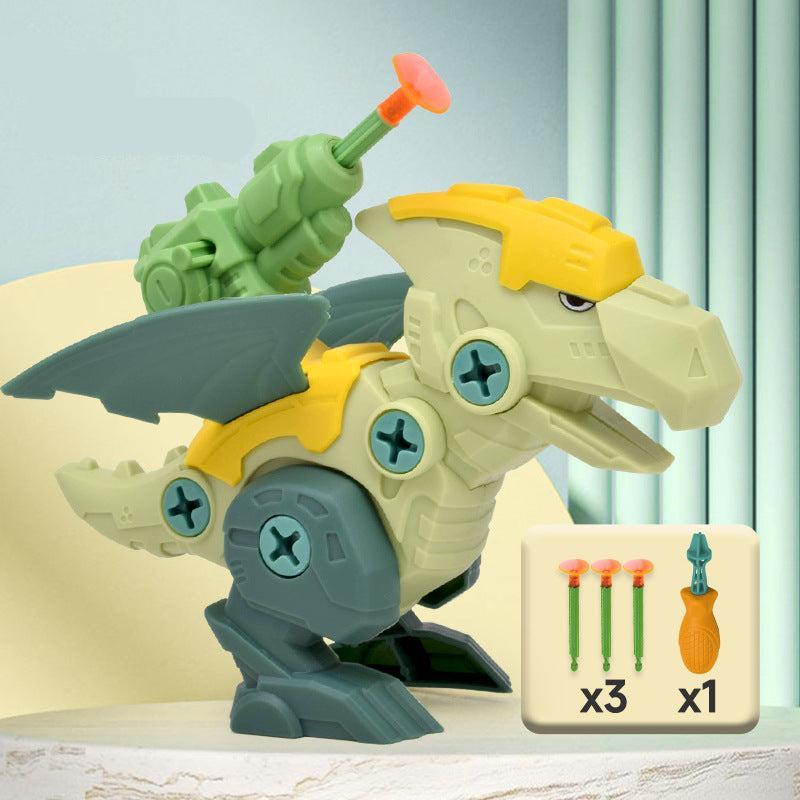 Dinosaurier Schrauben Spielset mit Saugnapf Kanone