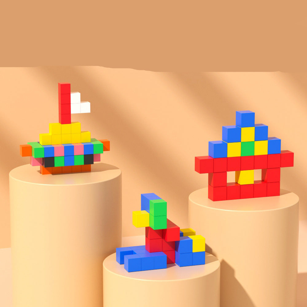 Kindersicheres Montessori Magnet Würfel Spielzeug
