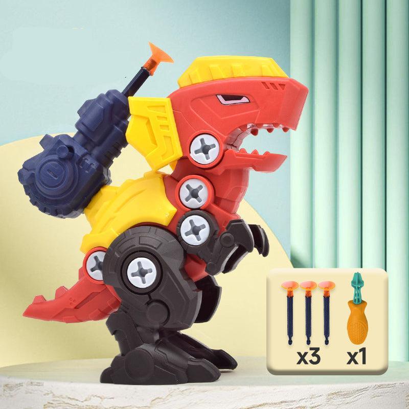 Dinosaurier Schrauben Spielset mit Saugnapf Kanone