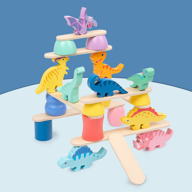 Montessori Dinosaurier Stapelspiel
