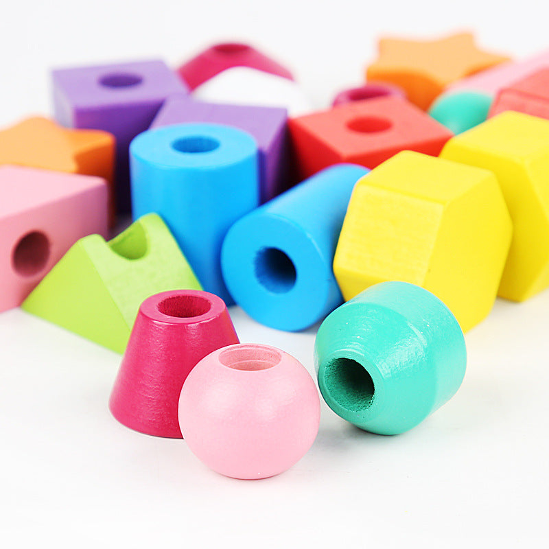Montessori Farben Und Formen Faden Spielzeug Aus Holz