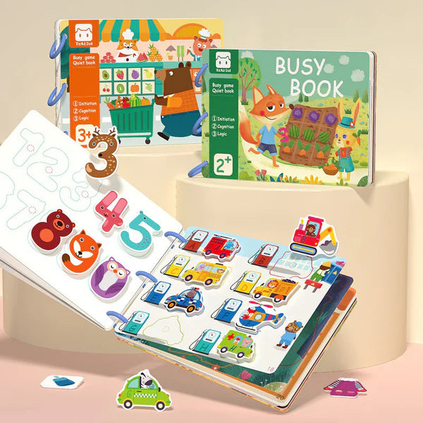 Beschäftigungsbuch für Kleinkinder ⎜ Interaktives Lernbuch mit wiederverwendbaren Aufklebern für spielerischen Lernspaß in der frühen Kindheit