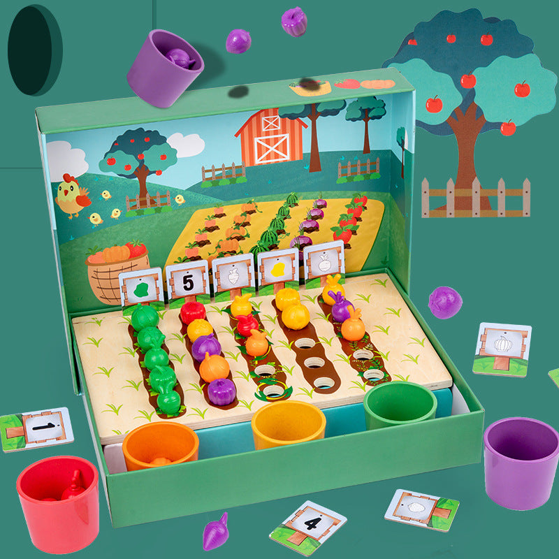 Montessori Sortier Farben & Zahlenfarm Lernspiel