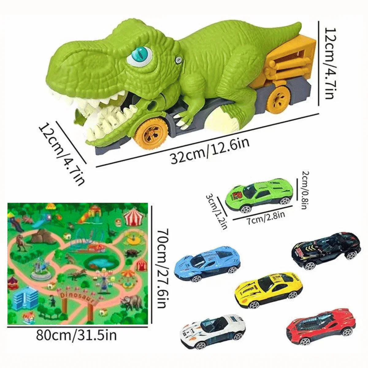 Rasante Urzeit-Reise – Dinosaurier-Spielzeugauto