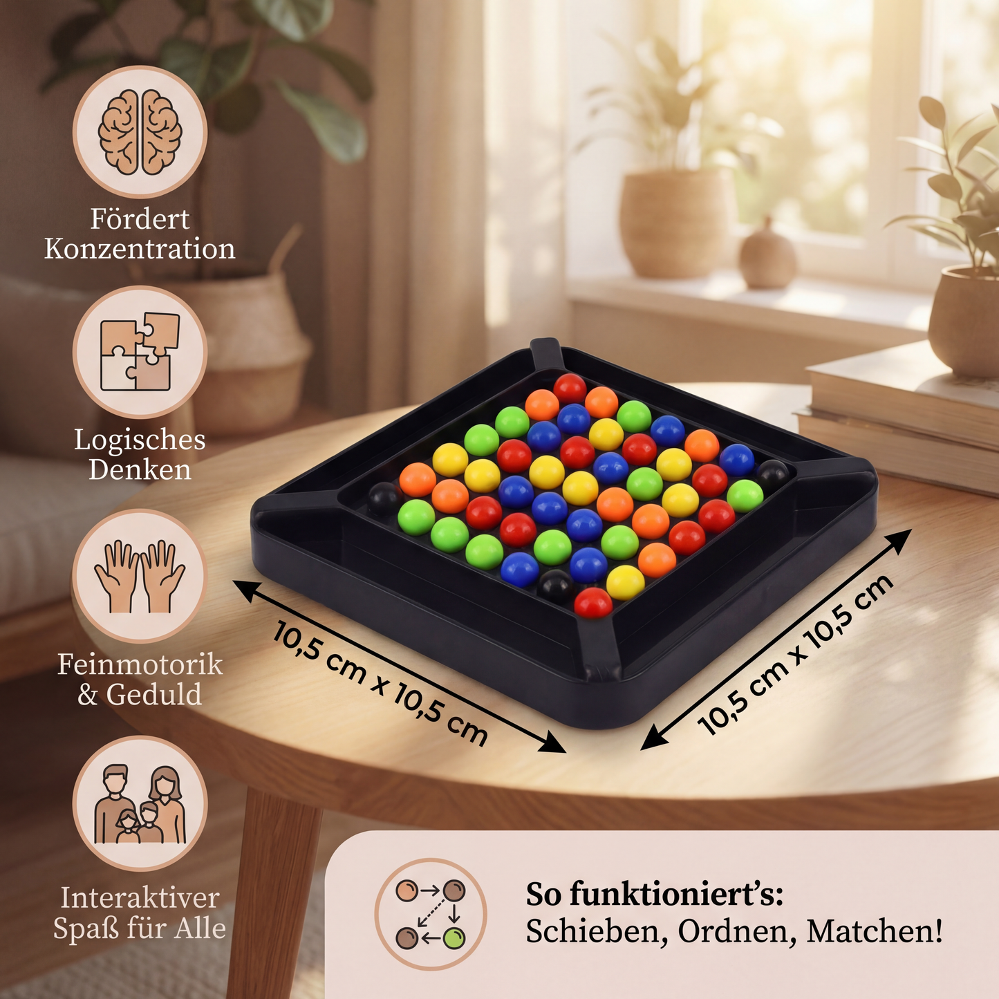 Farben Match Logikspiel – Interaktives Kugel-Denkspiel für Kinder & Erwachsene