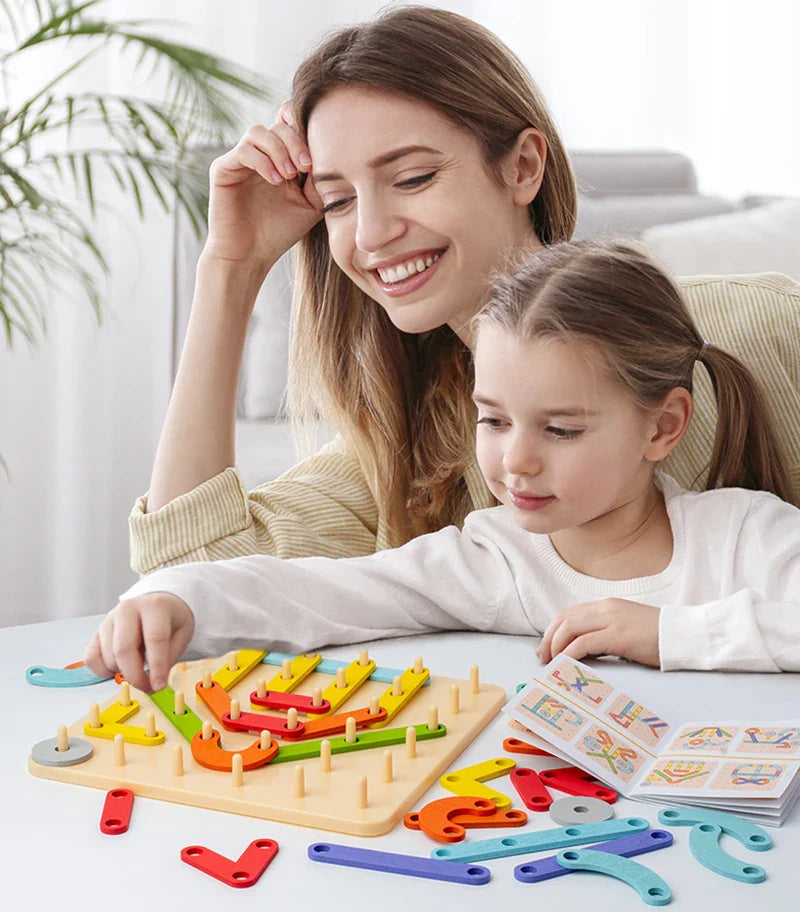 Kreatives Montessori Nagel Puzzle Spielzeug Aus Holz