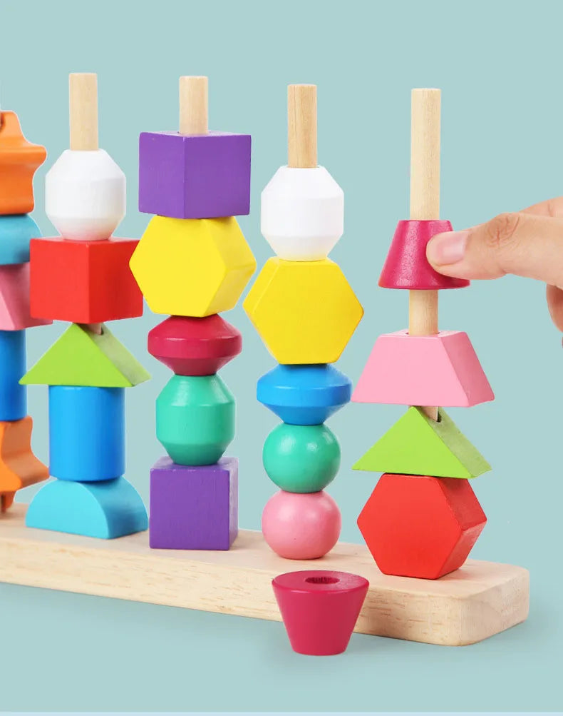 Montessori Farben Und Formen Faden Spielzeug Aus Holz