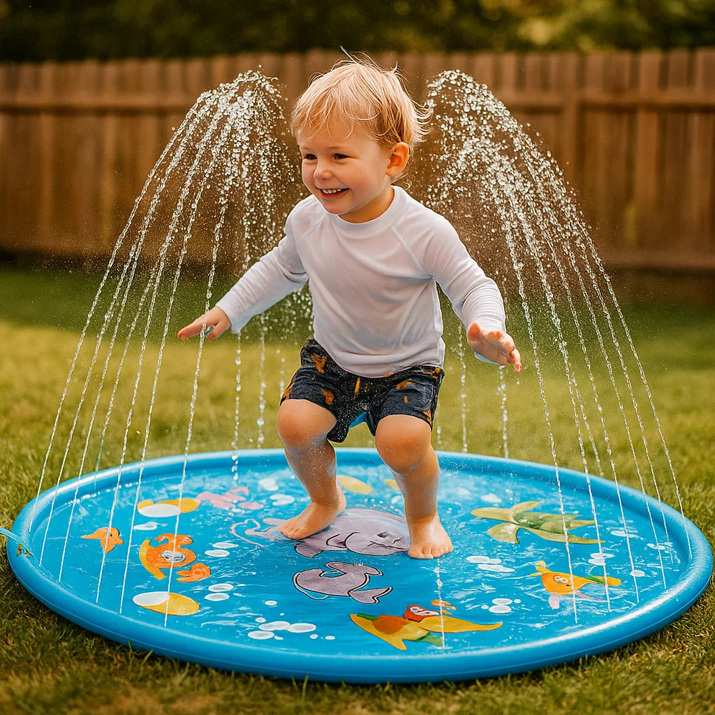 Kinder Pool mit Wasserfontänen