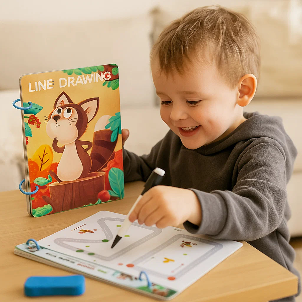 Stiftführungstraining für Kinder ⎜ Wiederverwendbare Zeichenübungen zur Förderung der Konzentration und Hand-Augen-Koordination