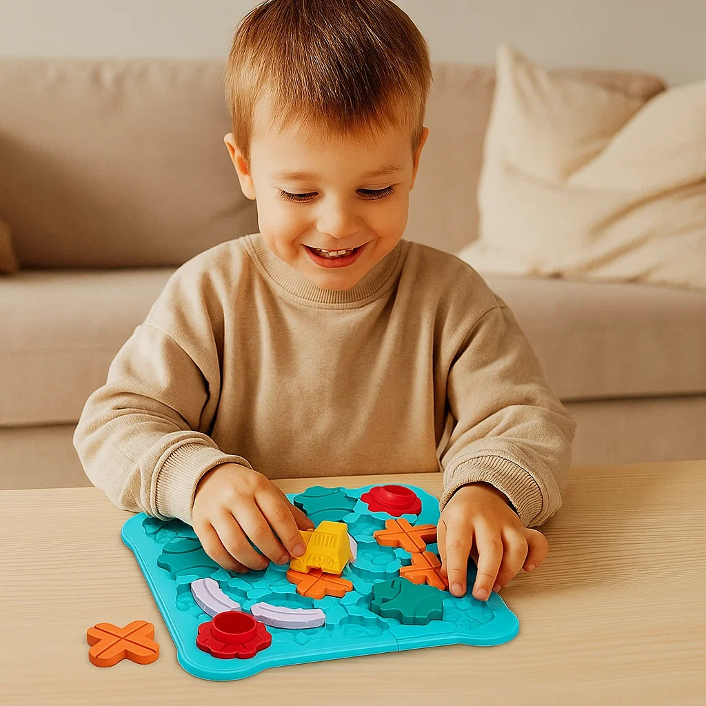 Labyrinth-Puzzlespiel für Kinder ⎜ Lernspielzeug mit Kugeln und Auto für logisches Denken und Problemlösen
