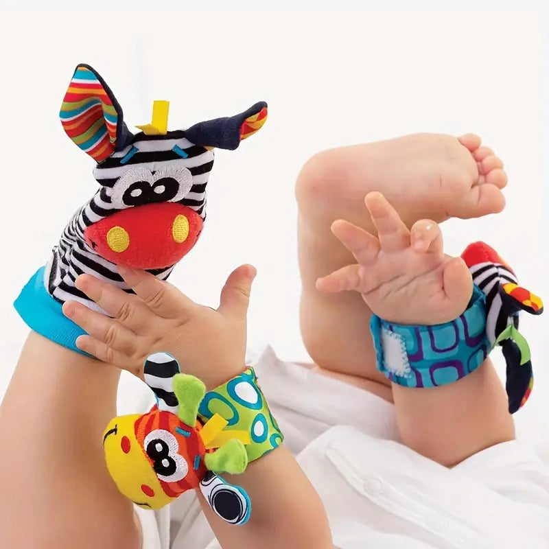 Sensorische Baby Plüschsocken und Armband