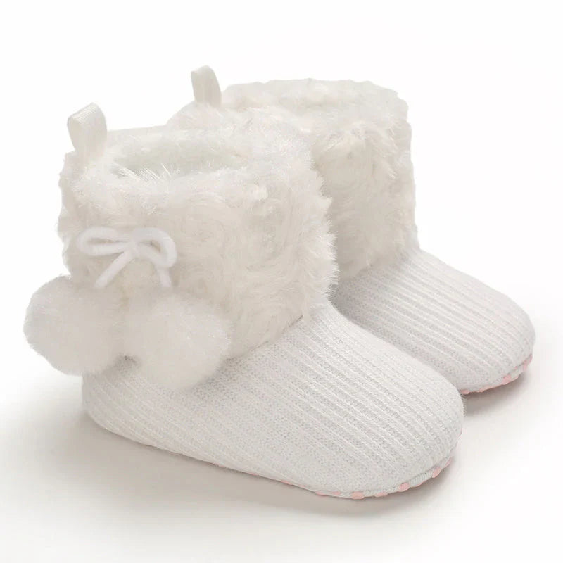 Warme Baby-Winterstiefel – Weiche, gefütterte Hausschuhe mit rutschfester Sohle