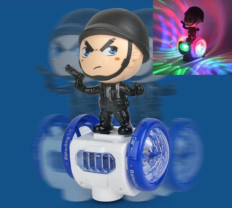 Musik und Licht – Balance Auto mit LED Lichtern und Spielzeugfigur