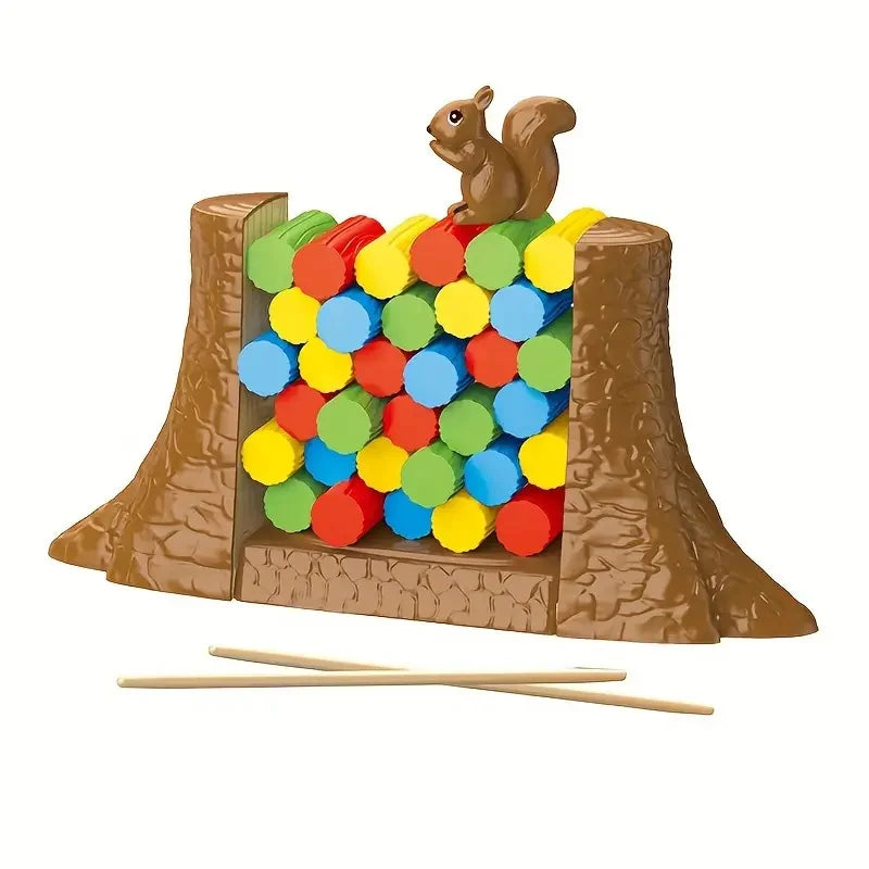 Lassen Sie das Eichhörnchen nicht umkippen – Spannendes Balance Brettspiel für Kinder