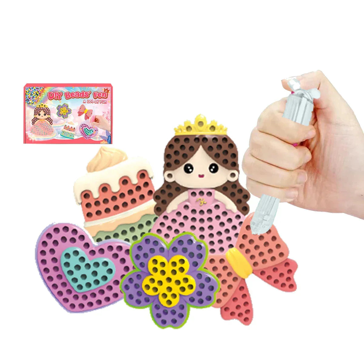 Bauen, Basteln und Genießen – Perlenkunst Set für Kinder mit Princess Design