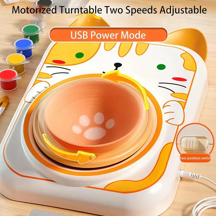Elektrisches Töpfer Set für Kinder mit Zubehör