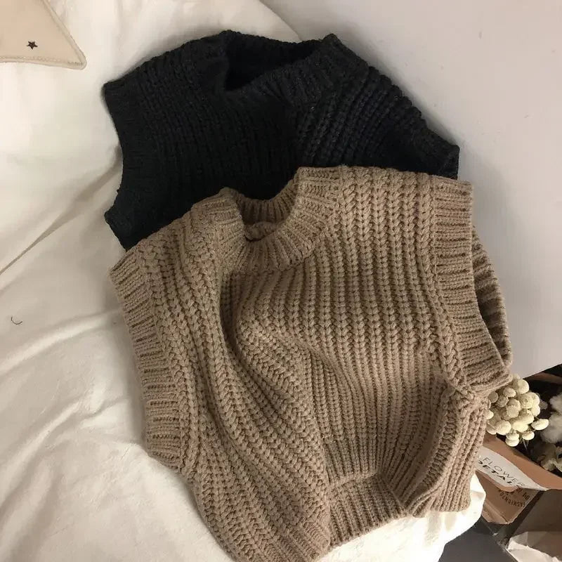 Weicher Strickpullunder – Wärmende Strickweste im Oversize-Look