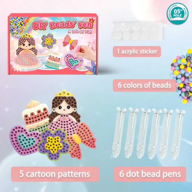 Bauen, Basteln und Genießen – Perlenkunst Set für Kinder mit Princess Design