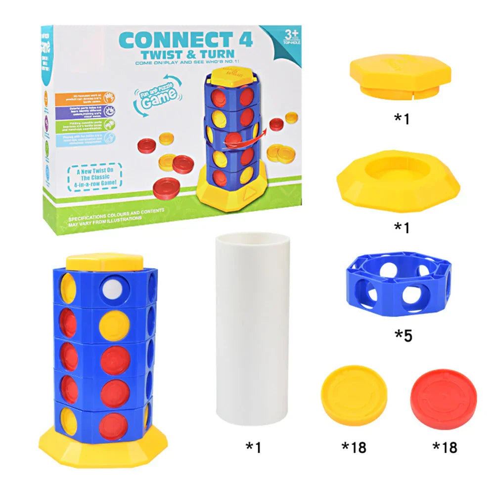 Drehbares 3D Vier Gewinnt Spiel für Kinder und Familie