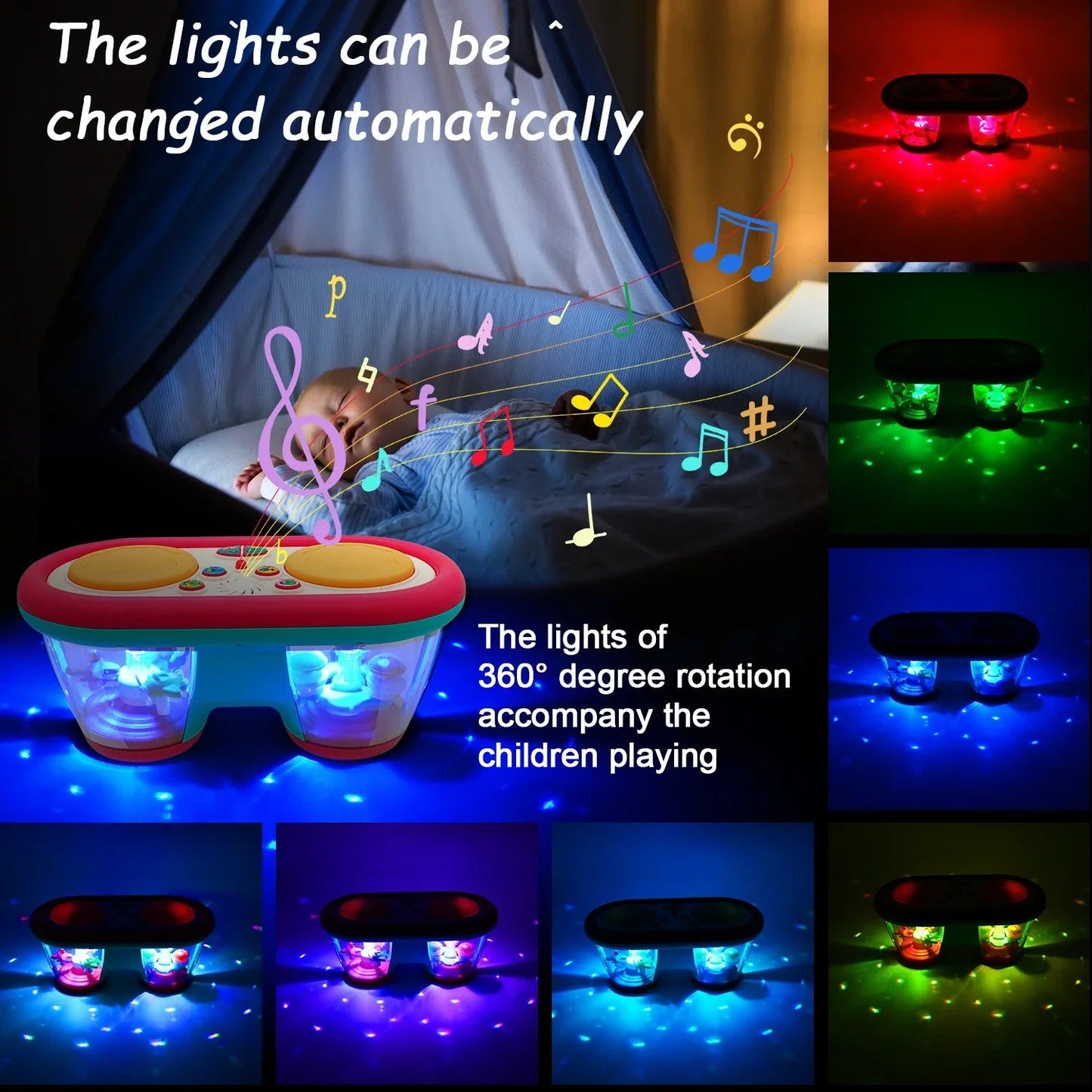 Rhythmus-Spaß – Baby-Trommel-Set Mit Licht & Musik