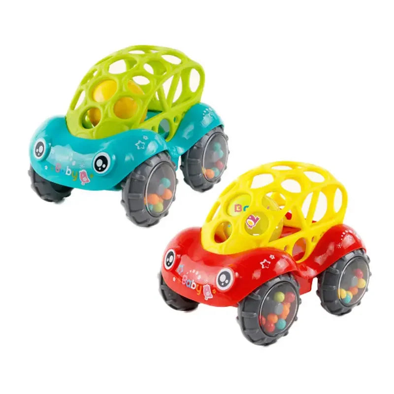 Rasselndes Baby-Spielzeugauto – Weiches Greifauto mit Geräuschen & Lichteffekten