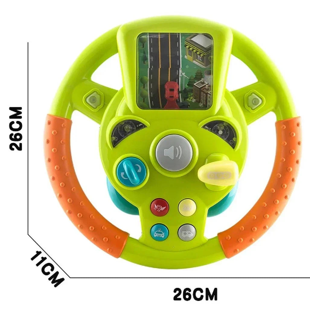 Mini-Lenkrad mit Bildschirm – Spielzeug Lenkrad für Kinder mit Interaktivem Fahrspaß