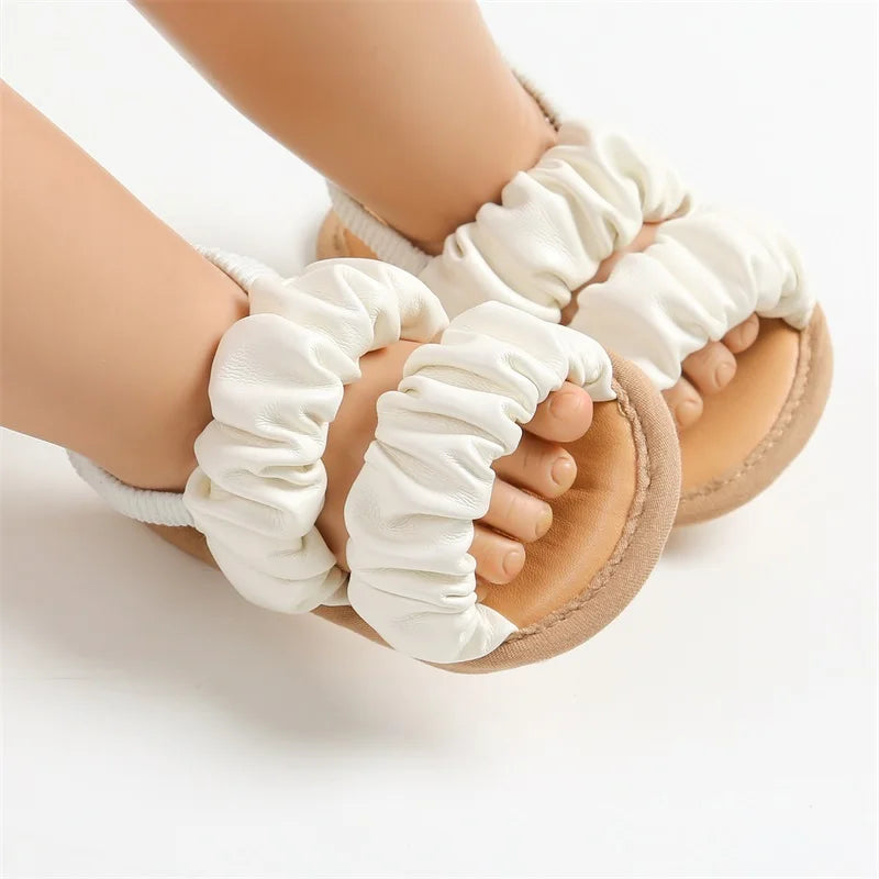 Weiche und Bequeme Baby Mädchen Sandalen mit Rüschen