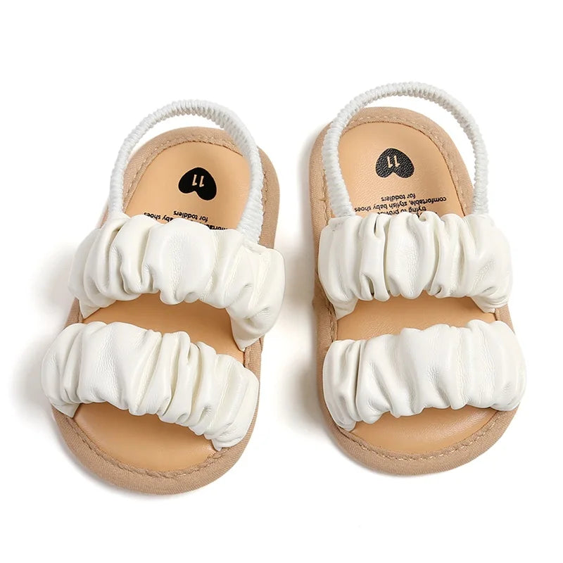 Weiche und Bequeme Baby Mädchen Sandalen mit Rüschen