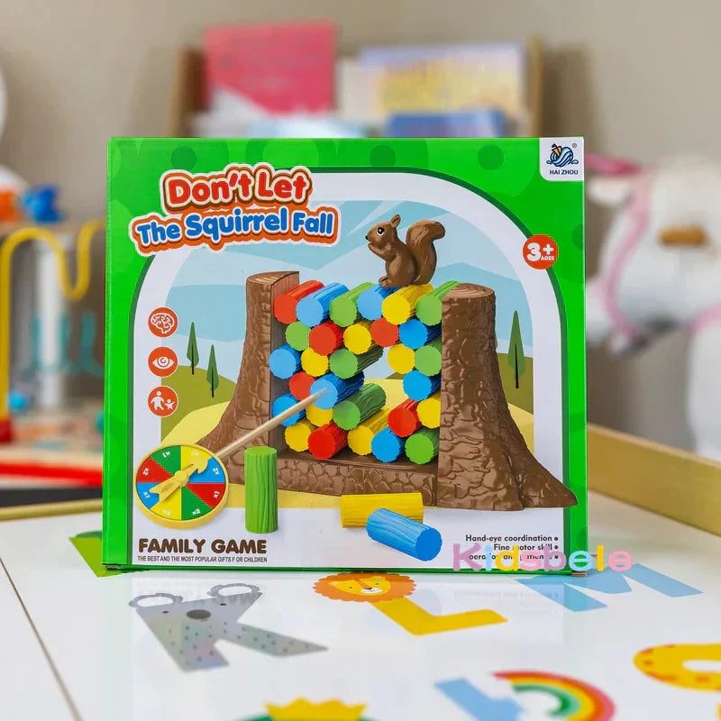 Lassen Sie das Eichhörnchen nicht umkippen – Spannendes Balance Brettspiel für Kinder