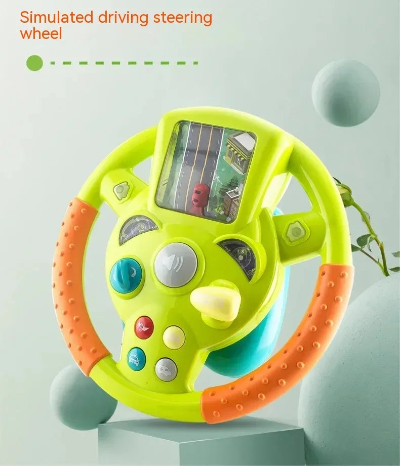 Mini-Lenkrad mit Bildschirm – Spielzeug Lenkrad für Kinder mit Interaktivem Fahrspaß