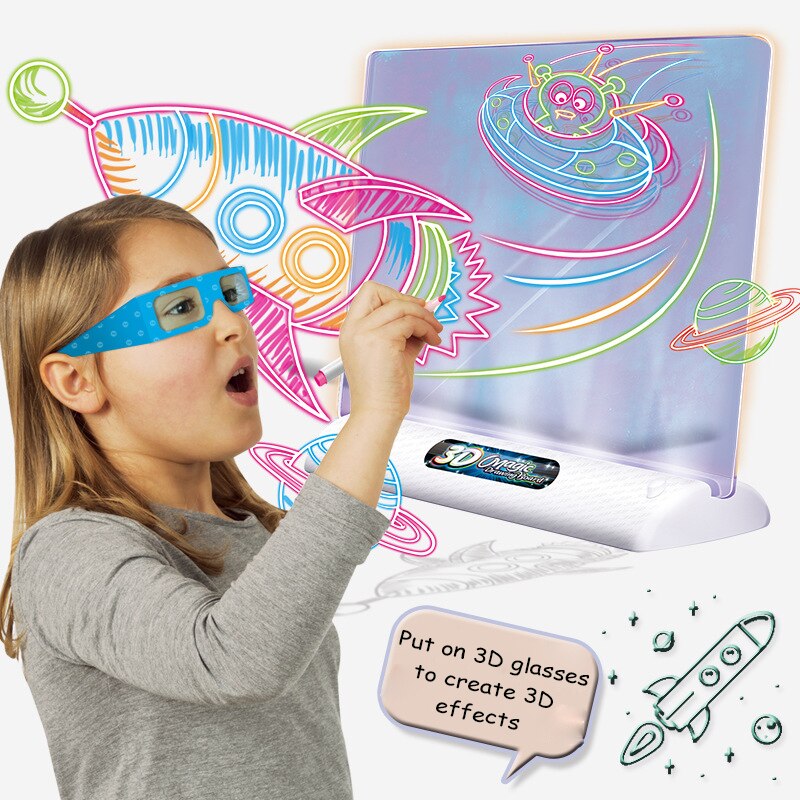 Strahlende Kreativität - Leuchtende 3D-Zeichenplatte
