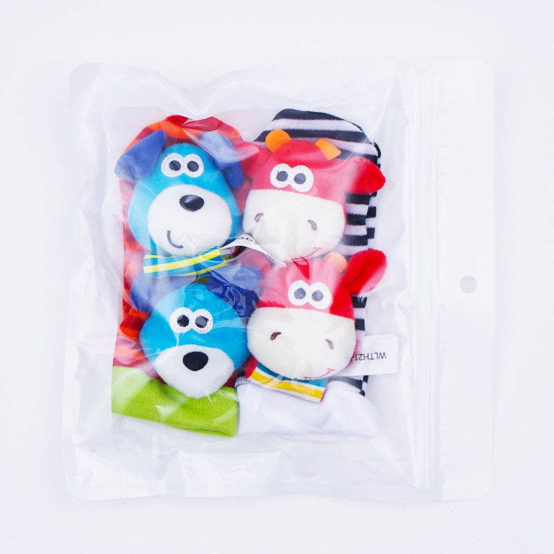 Sensorische Baby Plüschsocken und Armband