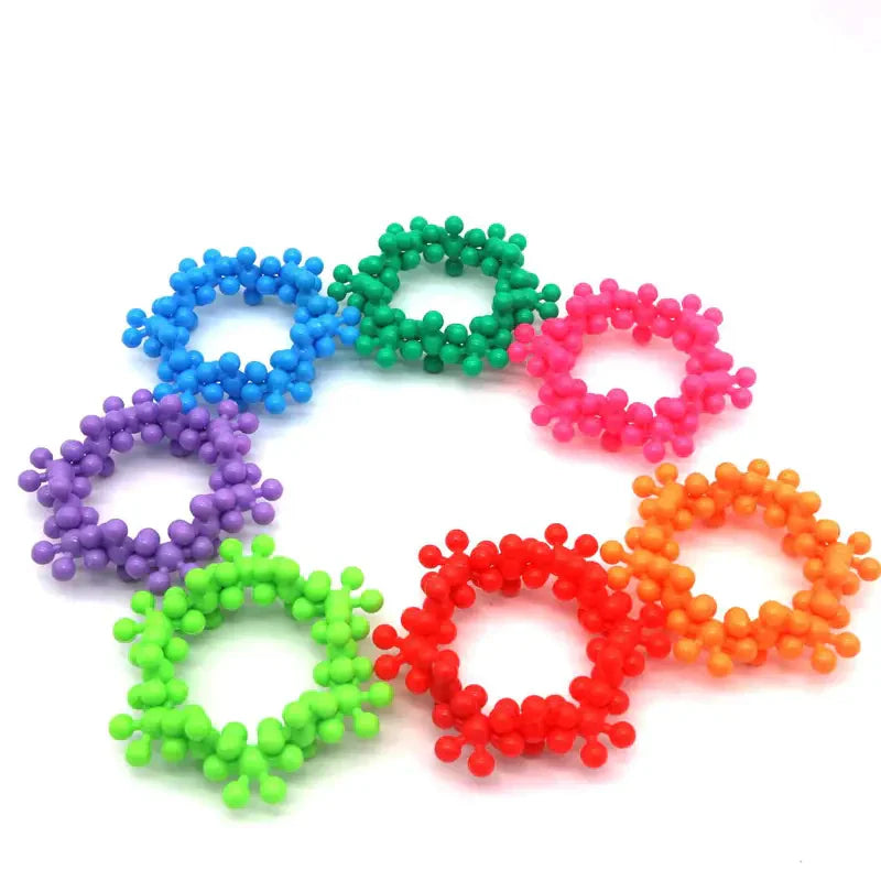 Kreative Montessori Schneeflocken Bausteine