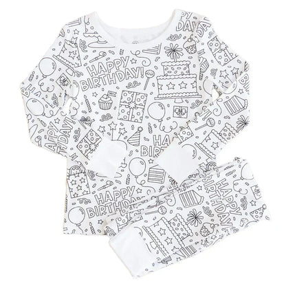 Kreativer Kinder Pyjama zum selber ausmalen