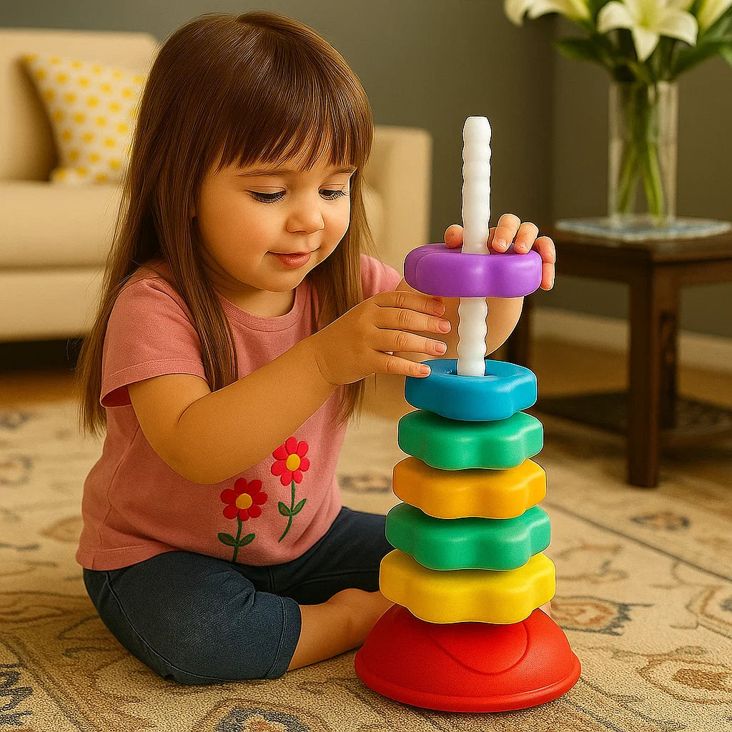 Regenbogen Dreh- und Farbturm Spielzeug