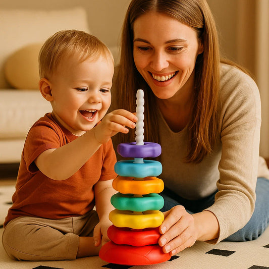 Regenbogen Dreh- und Farbturm Spielzeug