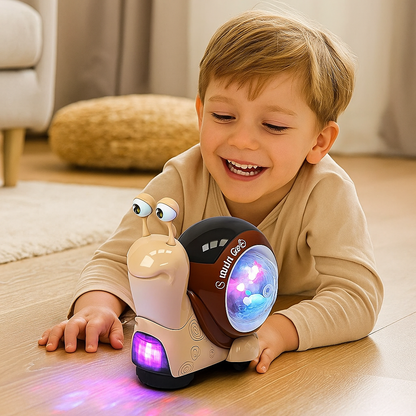 Leuchtende und Musik Spielende Schnecke Krabbelspielzeug