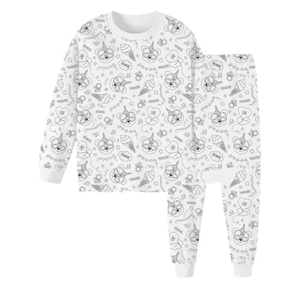 Kreativer Kinder Pyjama zum selber ausmalen