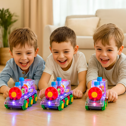 Tanzende und Leuchtende Musik Dampflokomotive