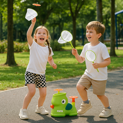 SkySpinner – Die fliegenden Wurfscheiben mit Launcher